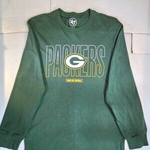 '47 Long Sleeve Green Bay Packers Tee-Shirt Men's Size Small